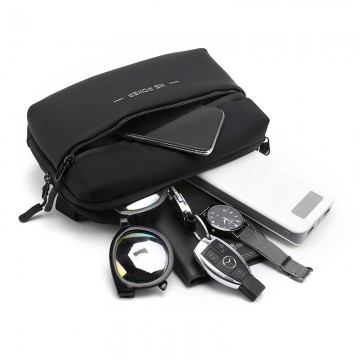 Сумка бананка на пояс WePower черная фото