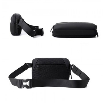 Сумка бананка на пояс WePower чорна фото