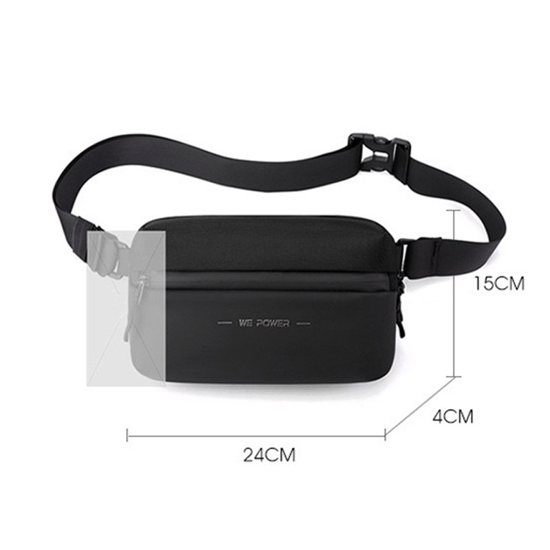 Сумка бананка на пояс WePower чорна - 13 фото