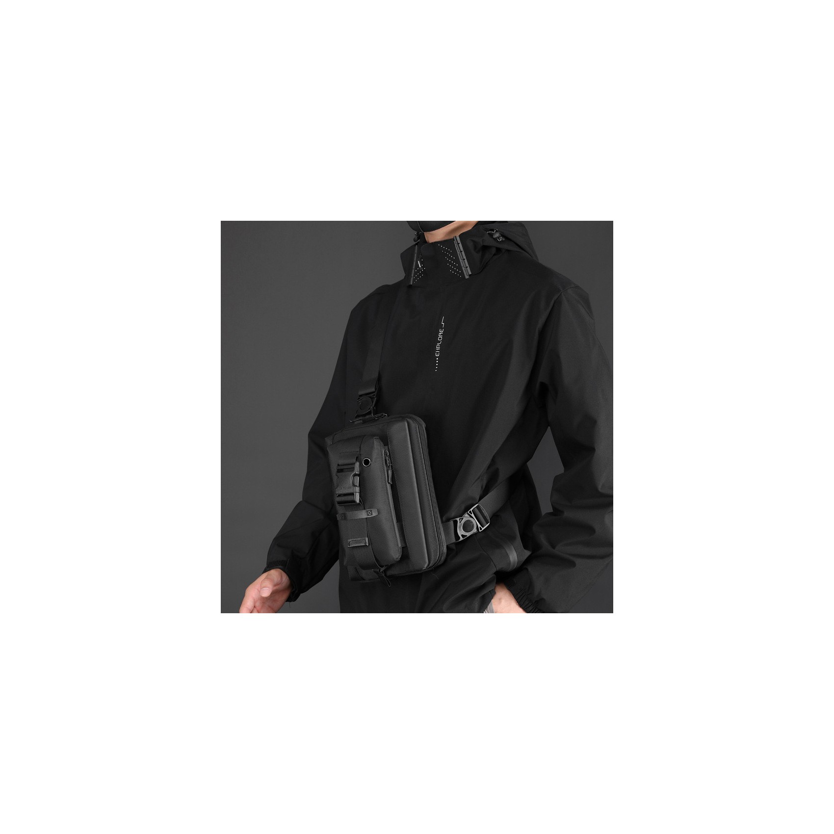 Мужская сумка слинг WePower через плечо черная