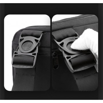 Чоловіча сумка слінг WePower через плече чорна фото