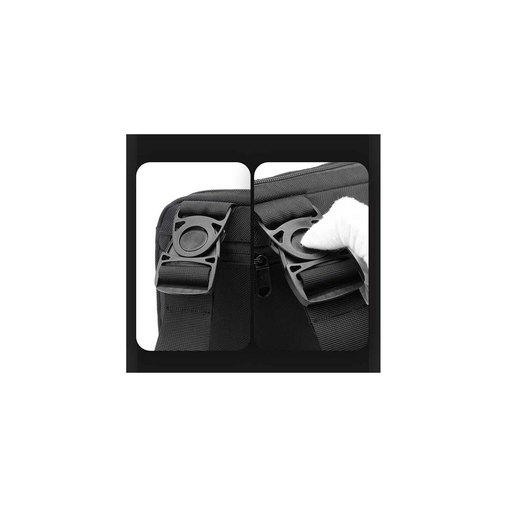 Чоловіча сумка слінг WePower через плече чорна