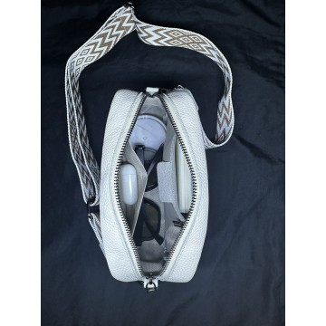 Женская кожаная сумка через плечо Marilyn бело-молочная фото