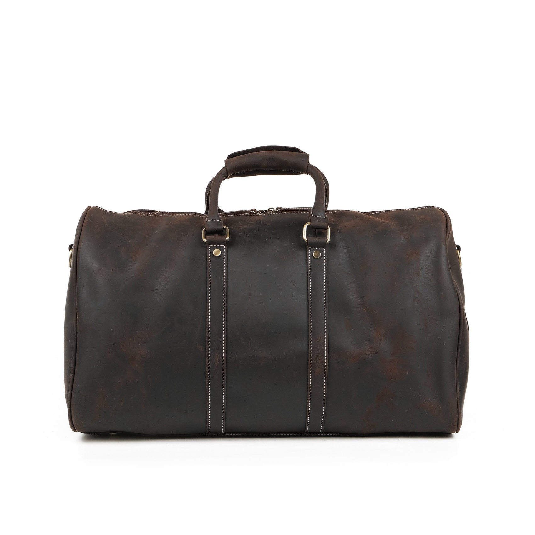 Мужская кожаная дорожная сумка Oswald темно-коричневая