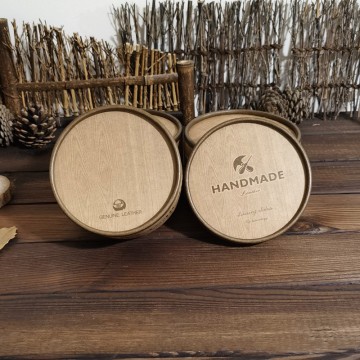 Упаковочная коробка для ремней круглая фото