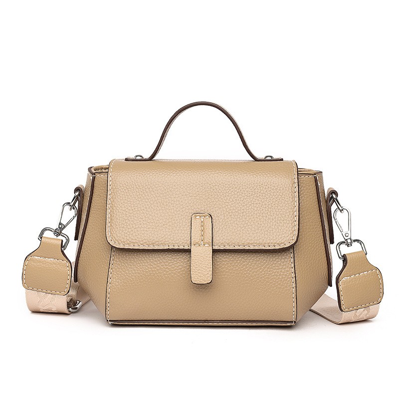 Женская кожаная сумка Denise бежевая