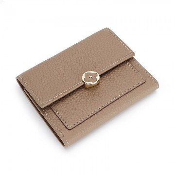 Женский кожаный кошелек Whitney бежевый фото