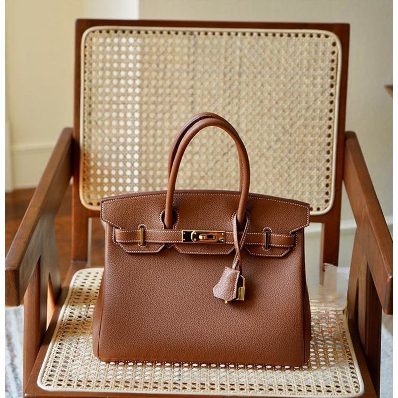 Женская кожаная сумка Brigitte 30 коричневая - 5 фото