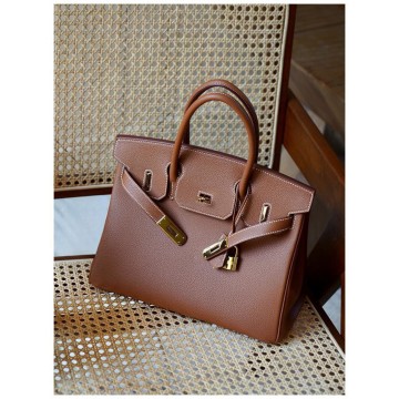 Жіноча шкіряна сумка Brigitte 30 коричнева фото