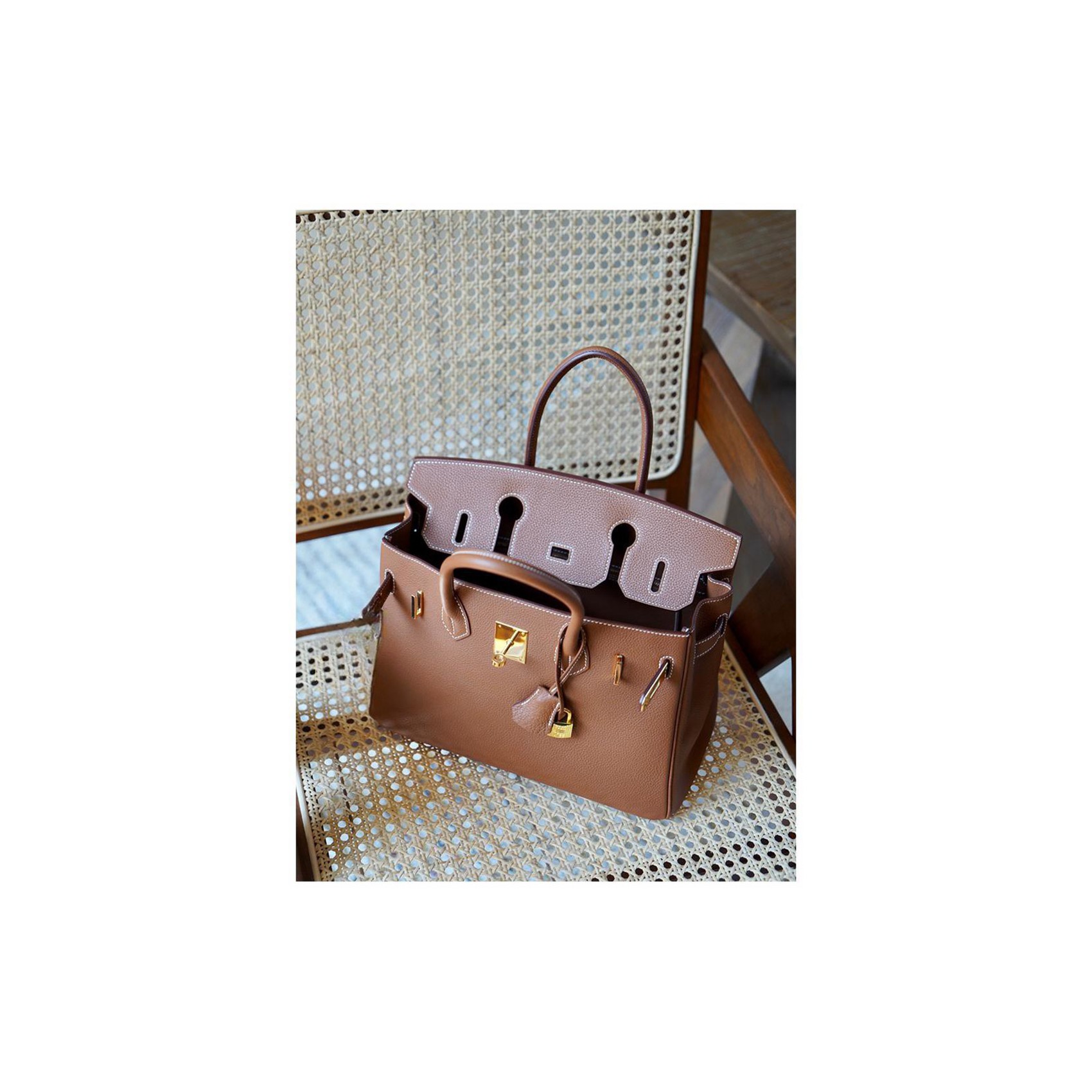 Женская кожаная сумка Brigitte 30 коричневая