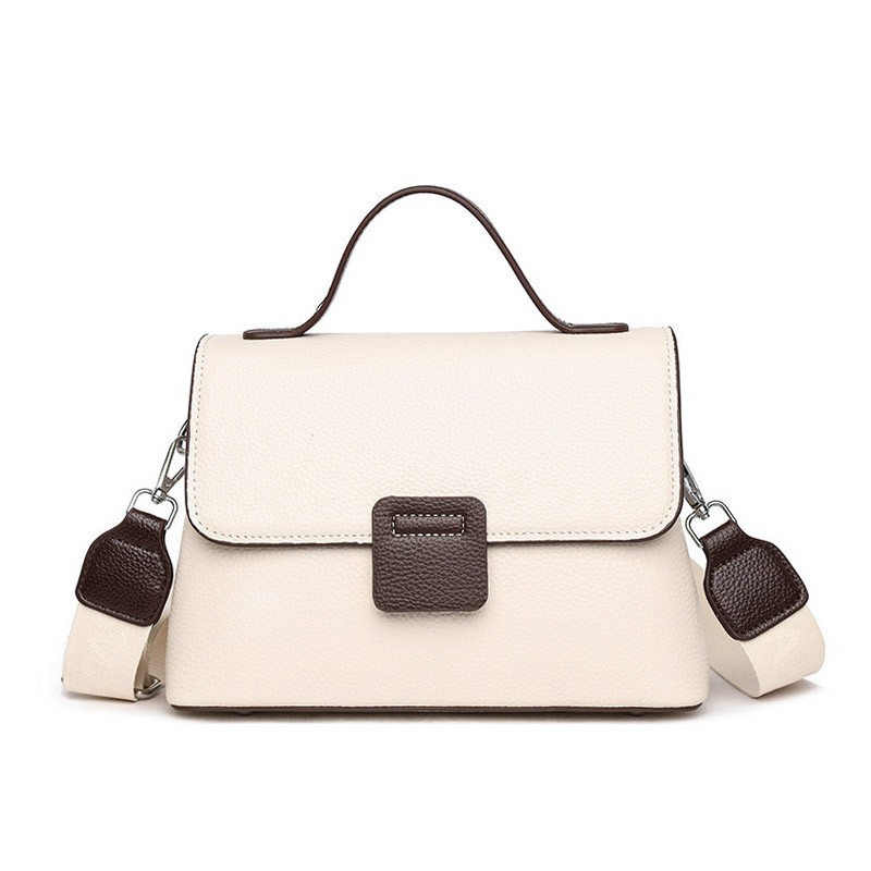 Женская кожаная сумка Charlotte молочная