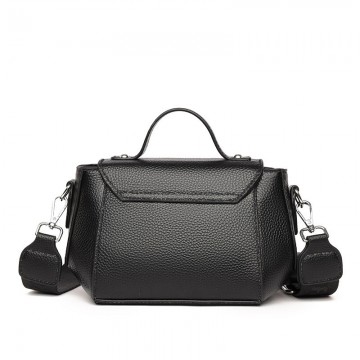 Жіноча шкіряна сумка Denise чорна фото