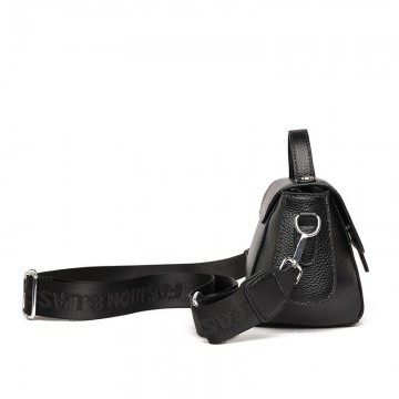 Жіноча шкіряна сумка Denise чорна фото