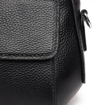 Женская кожаная сумка Denise черная фото