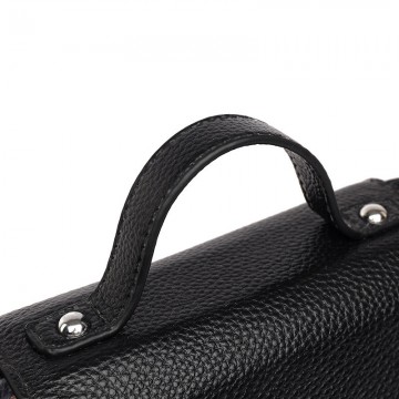 Жіноча шкіряна сумка Denise чорна фото