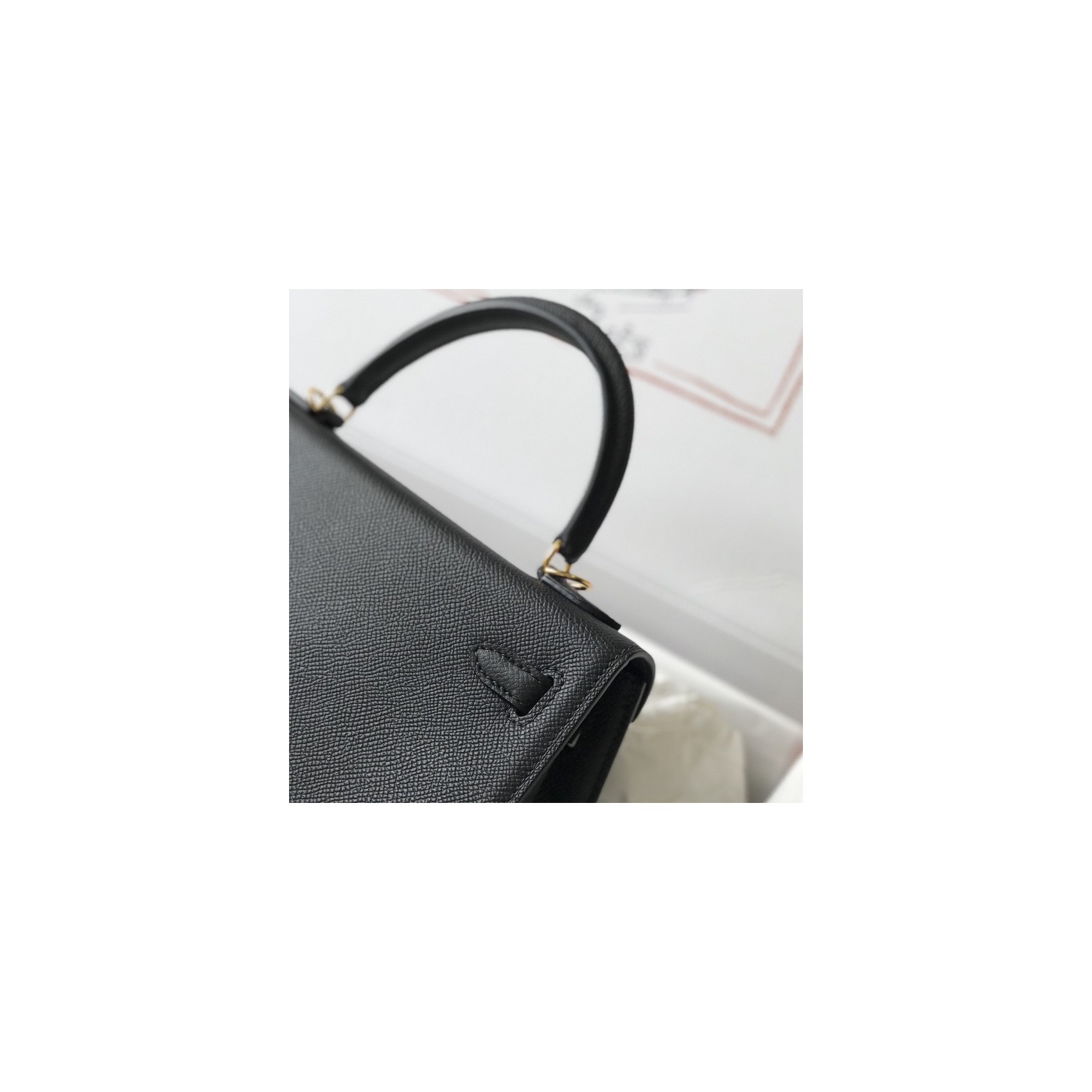 Женская кожаная сумка Kelly черная