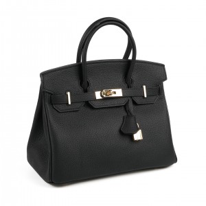 Жіноча шкіряна сумка Brigitte 30 чорна