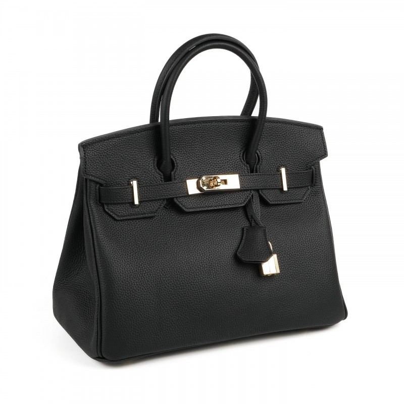 Жіноча шкіряна сумка Brigitte 30 чорна - 1 фото