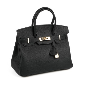 Жіноча шкіряна сумка Brigitte 30 чорна фото