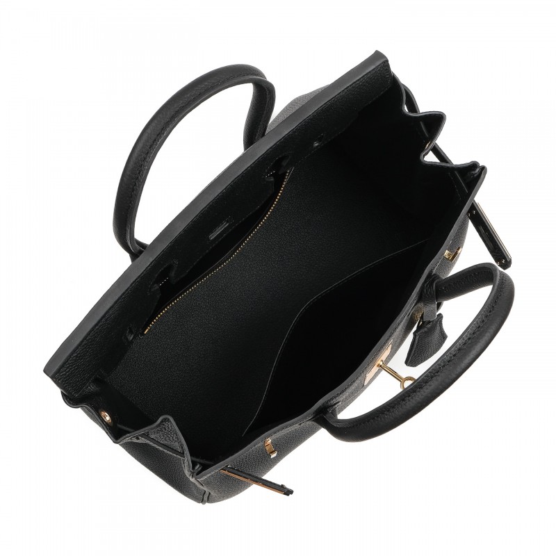 Жіноча шкіряна сумка Brigitte 30 чорна - 4 фото