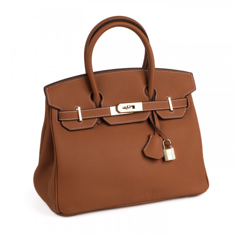 Женская кожаная сумка Brigitte 30 коричневая - 1 фото