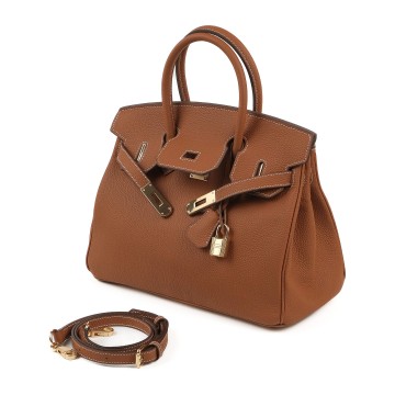 Женская кожаная сумка Brigitte 30 коричневая фото