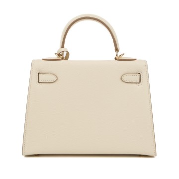 Жіноча шкіряна сумка Kelly молочна фото