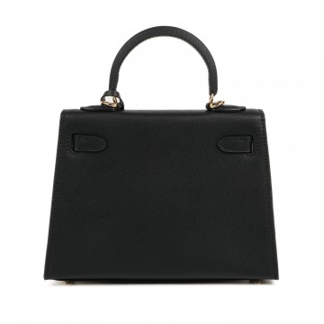Жіноча шкіряна сумка Kelly чорна фото
