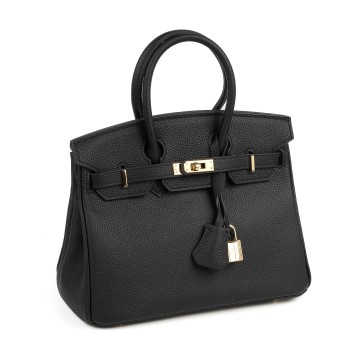 Жіноча шкіряна сумка Brigitte 25 чорна фото