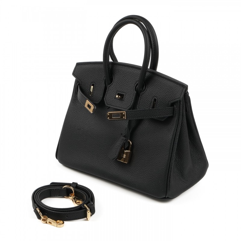 Жіноча шкіряна сумка Brigitte 25 чорна - 3 фото