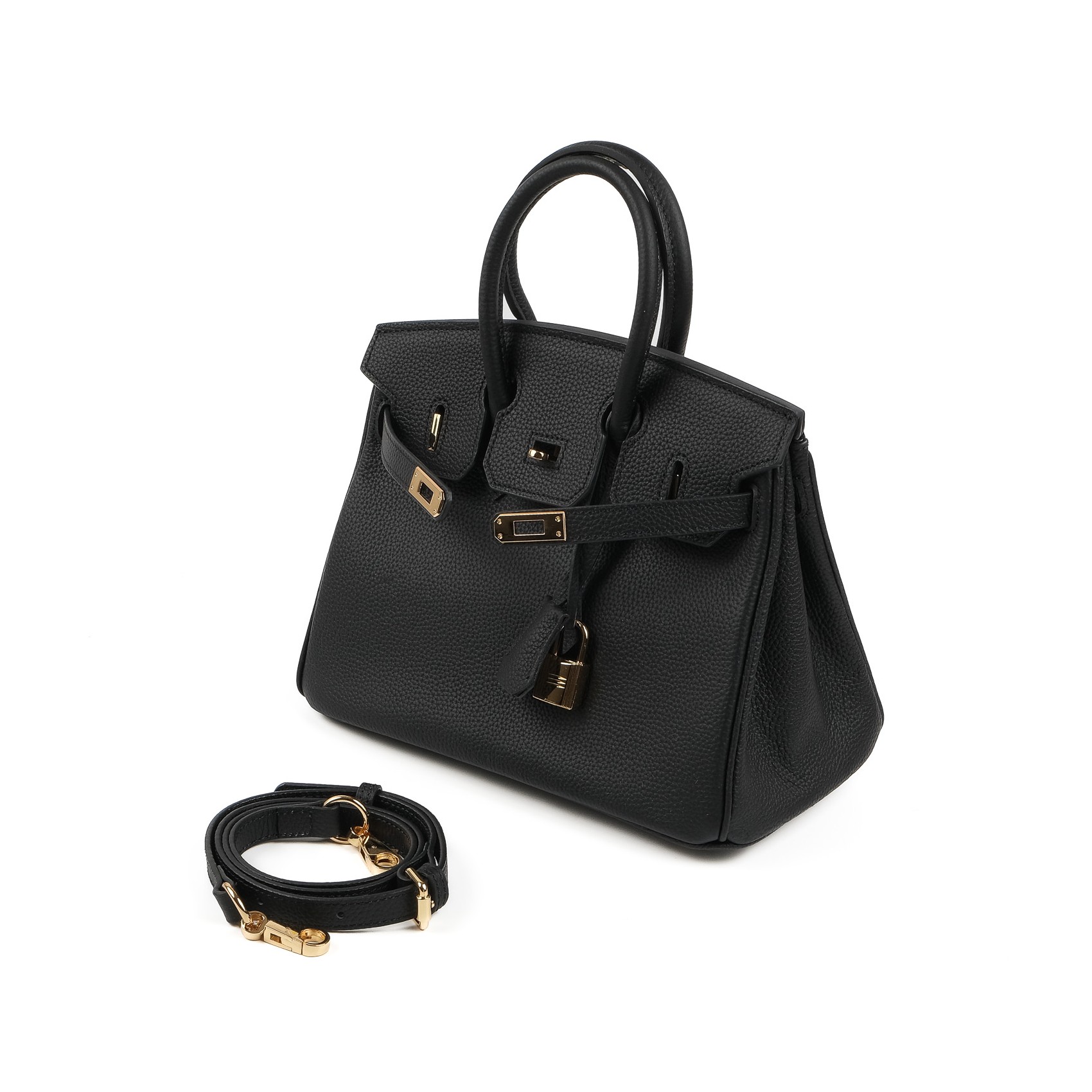 Женская кожаная сумка Brigitte 25 черная