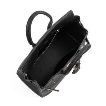 Жіноча шкіряна сумка Brigitte 25 чорна фото