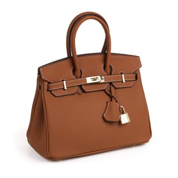 Женская кожаная сумка Brigitte 25 коричневая фото