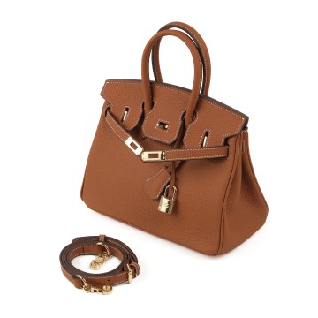 Жіноча шкіряна сумка Brigitte 25 коричнева фото