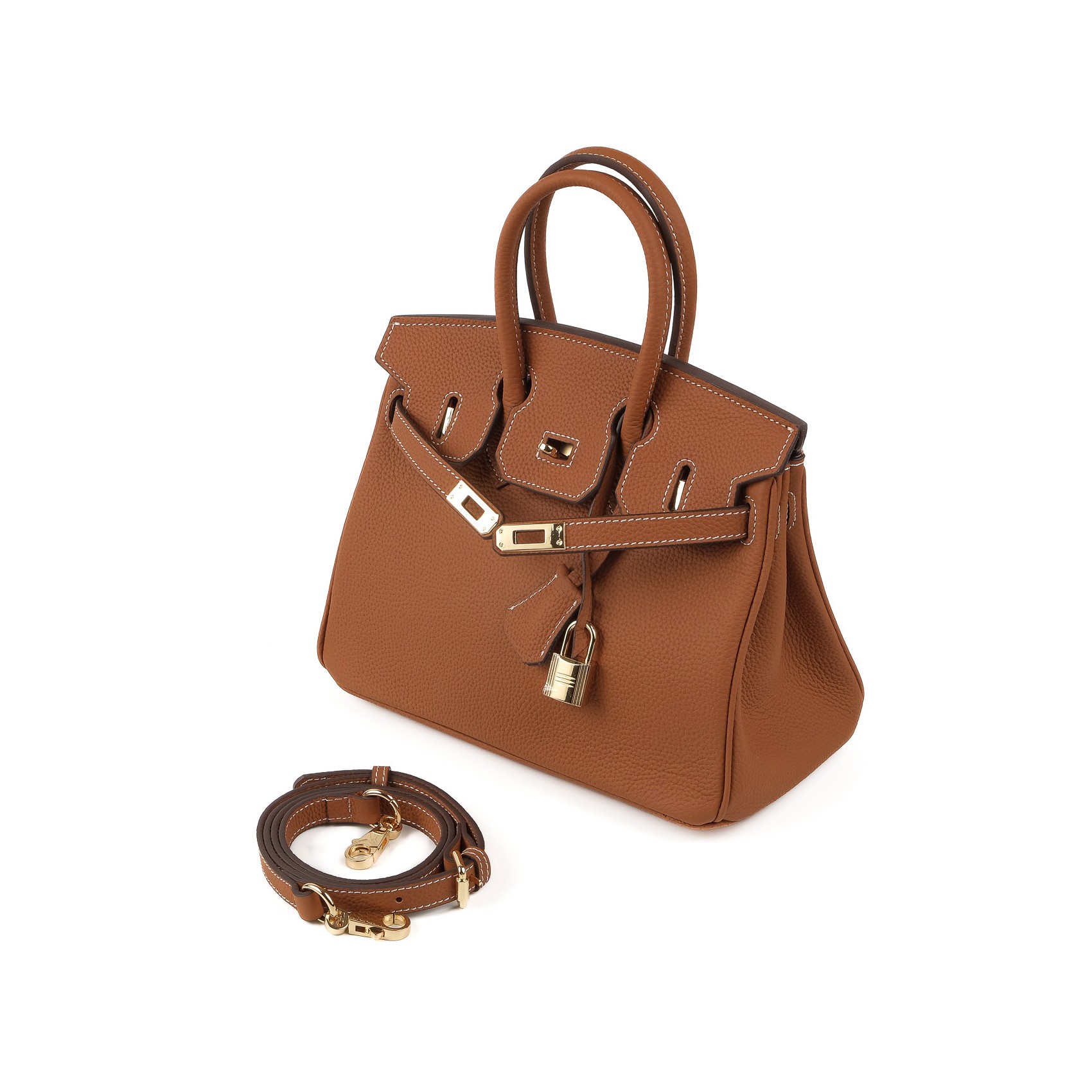 Женская кожаная сумка Brigitte 25 коричневая