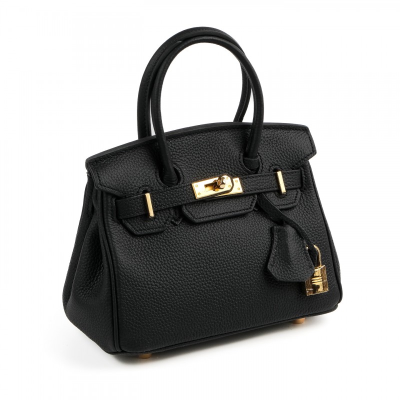 Женская кожаная сумка Brigitte 20 черная - 1 фото