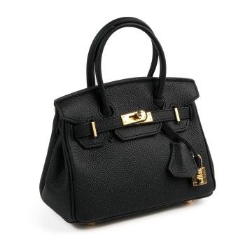 Жіноча шкіряна сумка Brigitte 20 чорна фото