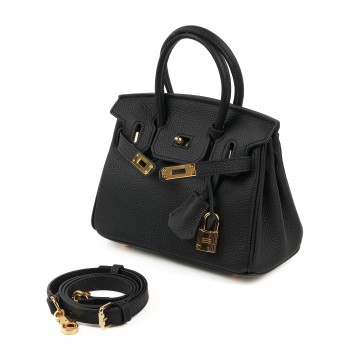 Женская кожаная сумка Brigitte 20 черная фото