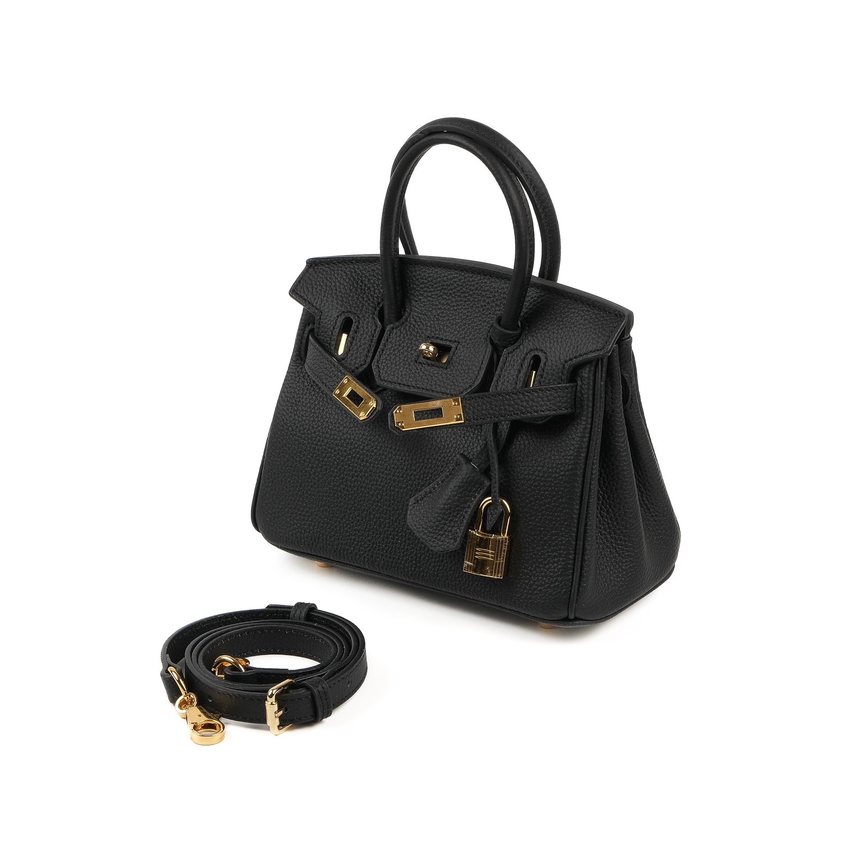 Женская кожаная сумка Brigitte 20 черная