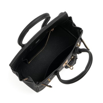 Жіноча шкіряна сумка Brigitte 20 чорна фото