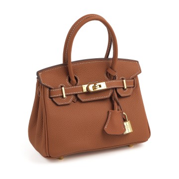 Жіноча шкіряна сумка Brigitte 20 коричнева фото