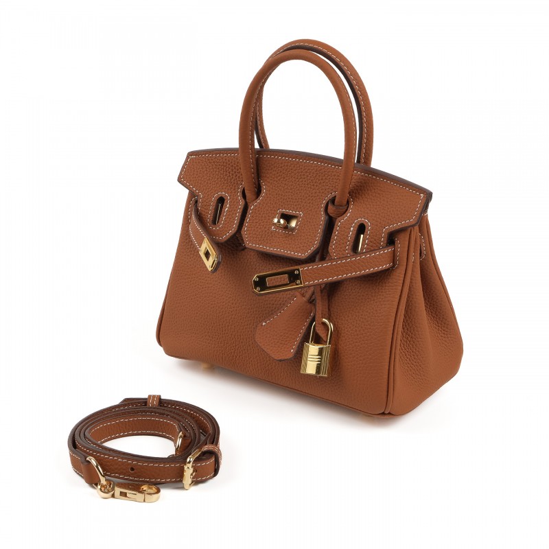 Жіноча шкіряна сумка Brigitte 20 коричнева - 3 фото