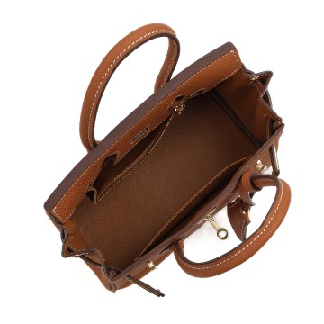 Жіноча шкіряна сумка Brigitte 20 коричнева фото