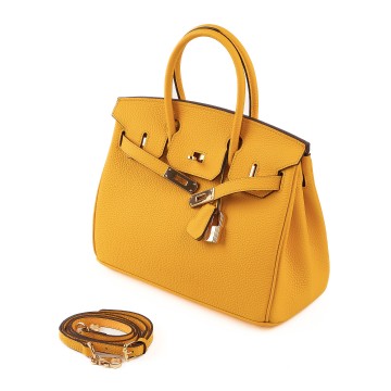 Женская кожаная сумка Brigitte 30 желтая фото