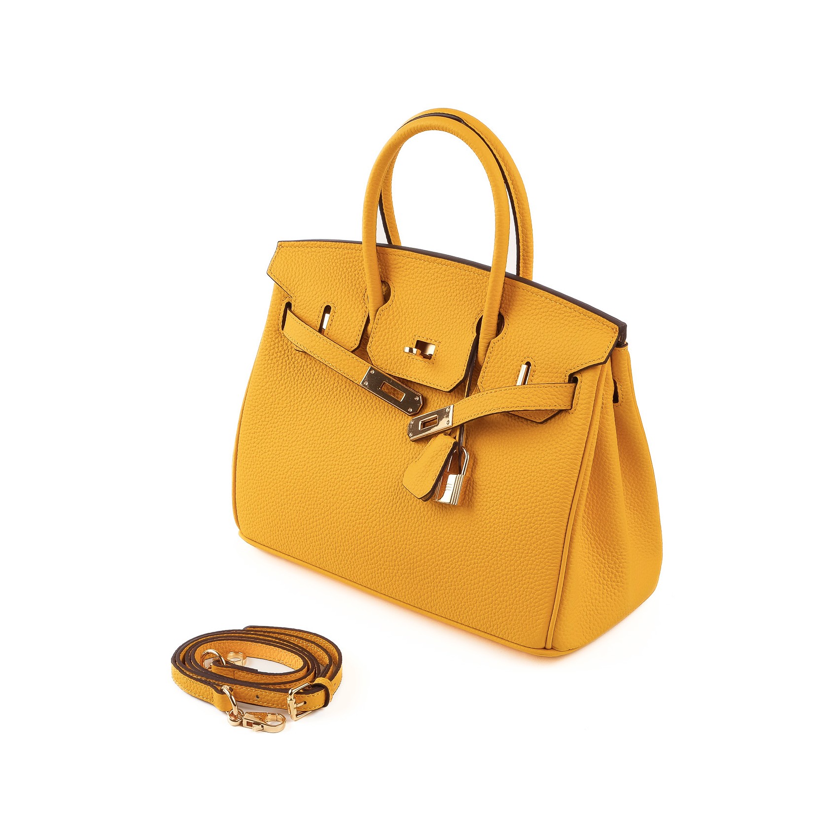 Женская кожаная сумка Brigitte 30 желтая