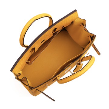 Женская кожаная сумка Brigitte 30 желтая фото