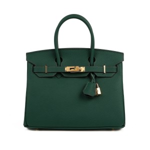 Жіноча шкіряна сумка Brigitte 30 темно-зелена