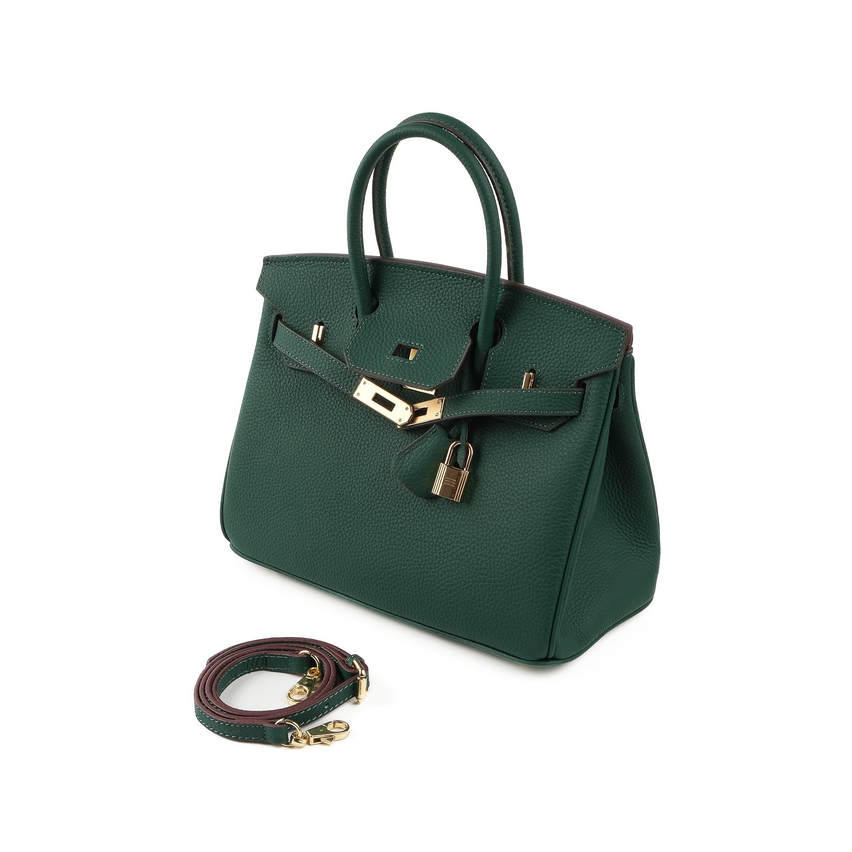 Женская кожаная сумка Brigitte 30 темно-зеленая