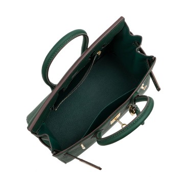 Женская кожаная сумка Brigitte 30 темно-зеленая фото