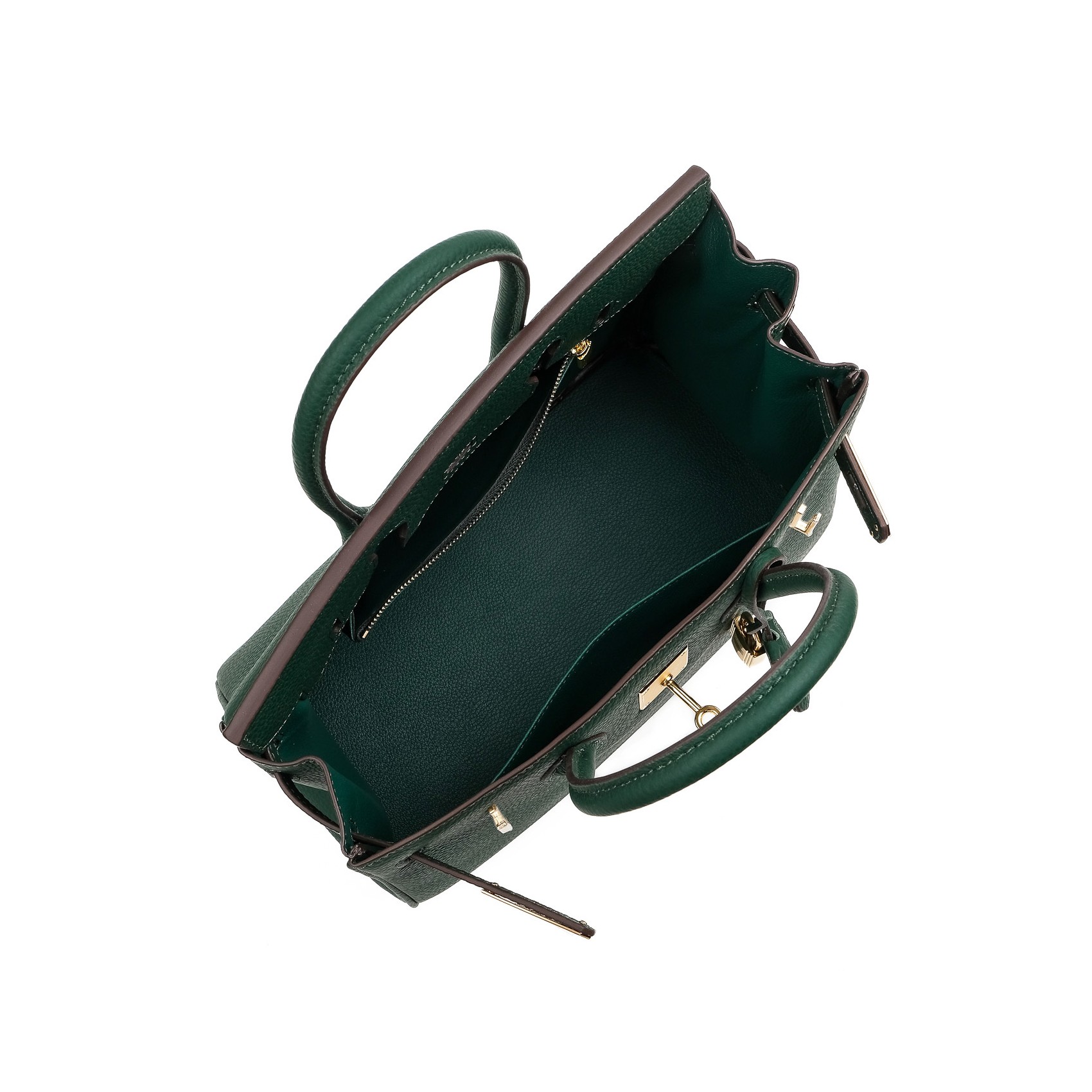 Женская кожаная сумка Brigitte 30 темно-зеленая